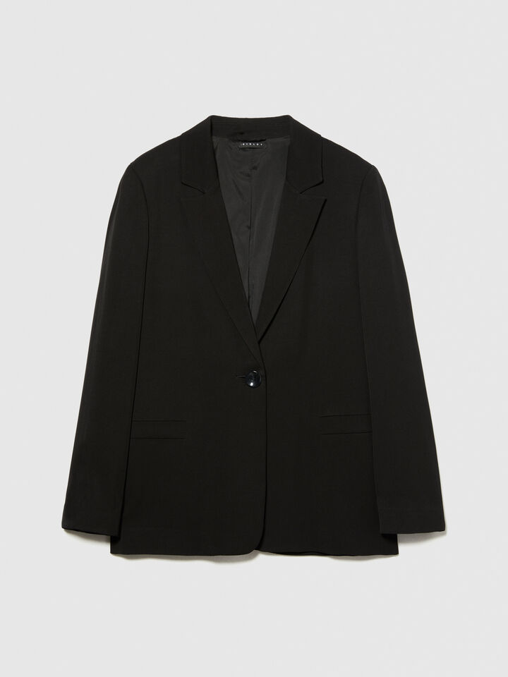 Single-breasted blazer - women's blazers - Black | Sisley image number 6